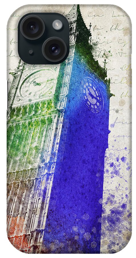 Big Ben iPhone Case featuring the digital art Big Ben by Aged Pixel