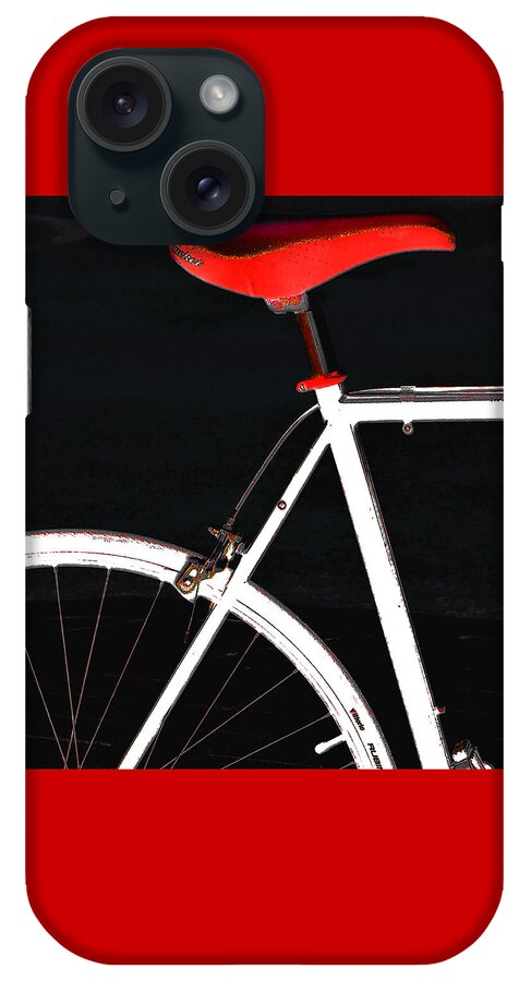Bicycle iPhone Case featuring the photograph Bike In Black White And Red No 1 by Ben and Raisa Gertsberg