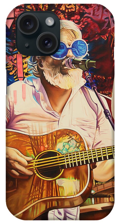 The String Cheese Incident iPhone Case featuring the painting Bill Nershi at Horning's Hideout by Joshua Morton