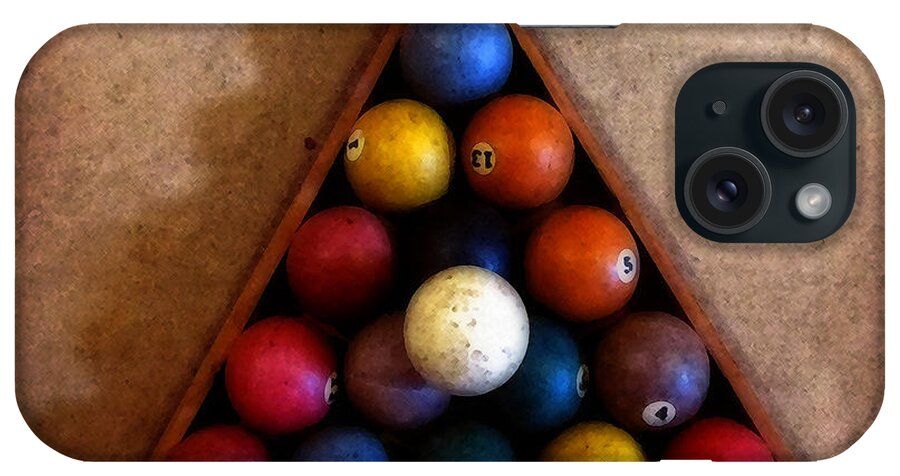 Pool iPhone Case featuring the photograph Billiard Balls by Timothy Bulone