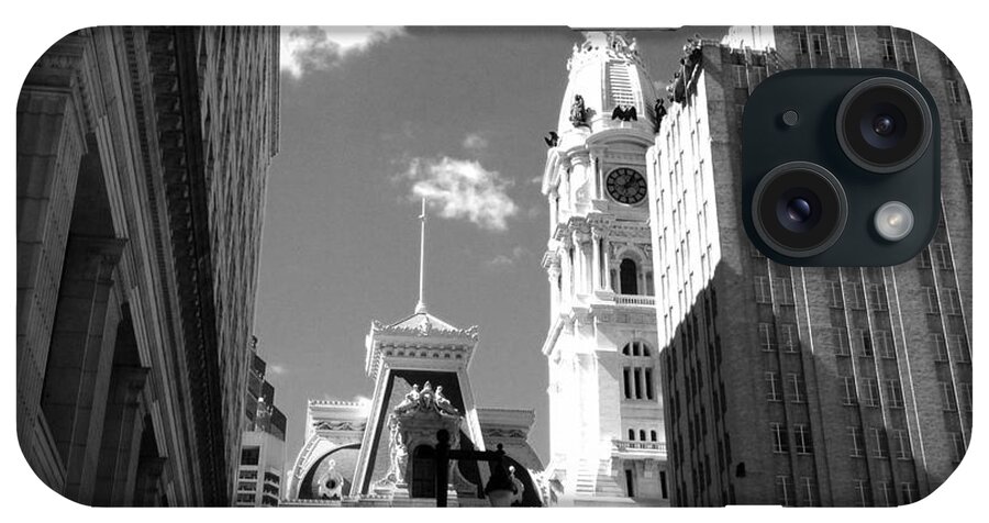 City iPhone Case featuring the photograph Billy Penn Keeps Watch by Photographic Arts And Design Studio