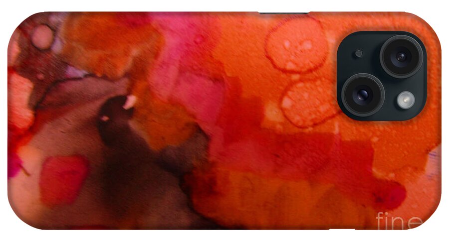 Abstract iPhone Case featuring the mixed media Biology Of Exhilaration by Rory Siegel