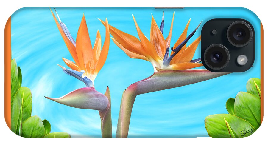 Bird Of Paradise iPhone Case featuring the photograph Birds Of Paradise. Couple by Ben and Raisa Gertsberg