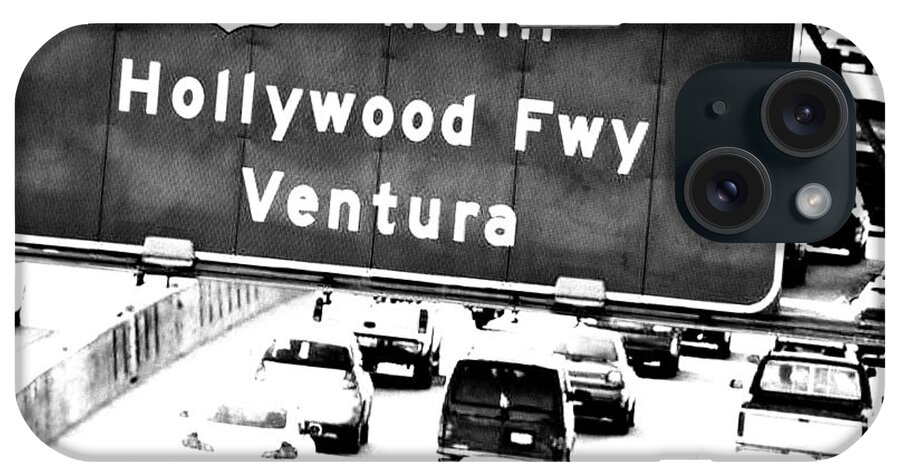Freeway iPhone Case featuring the photograph Black and White Abstract City Photography...101 North by Amy Giacomelli