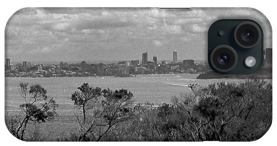 Sydney iPhone Case featuring the photograph Black and white Sydney by Miroslava Jurcik