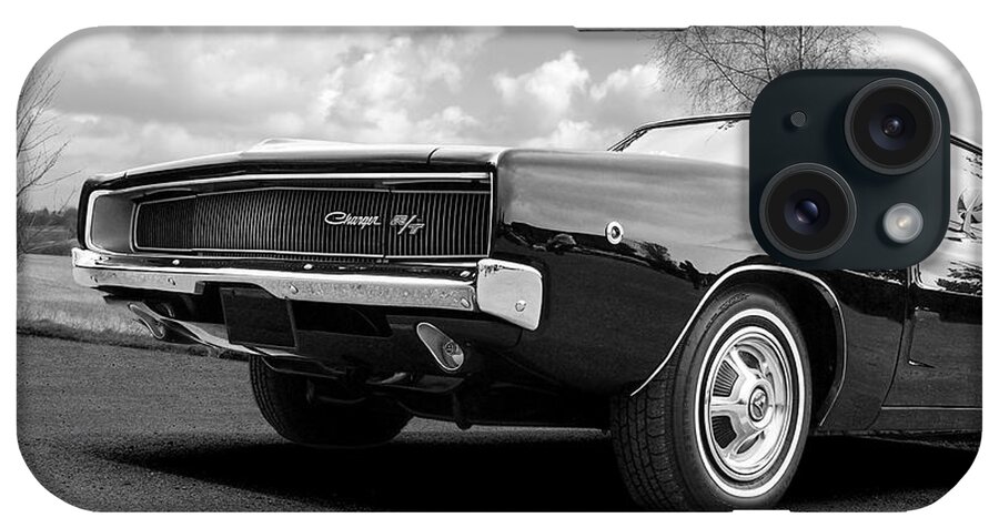Dodge Charger iPhone Case featuring the photograph Black Beaut - Charger R/T by Gill Billington