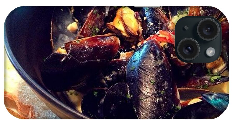  iPhone Case featuring the photograph Black Mussel With Chilli & Spiced Creme by Beatrice Looi