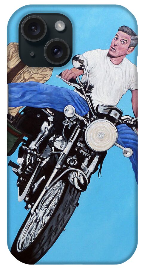 George Clooney iPhone Case featuring the painting Blink by Tom Roderick