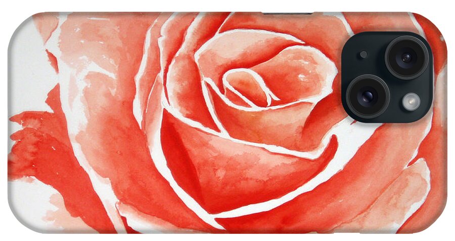 Orange Rose iPhone Case featuring the painting Bloom by Michal Madison