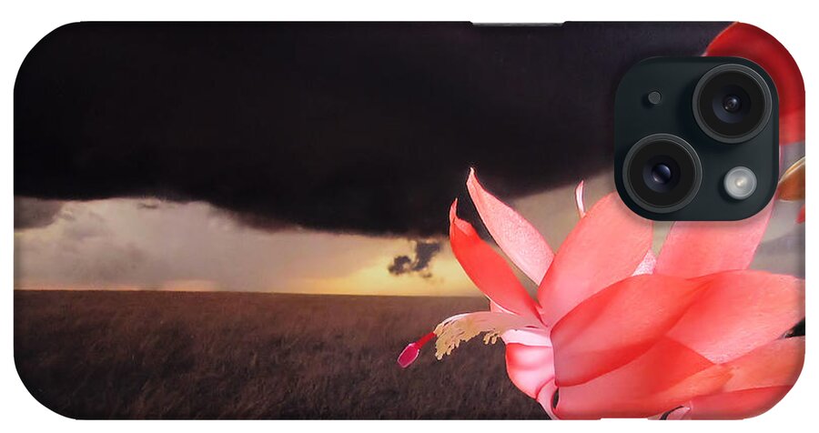 Christmas iPhone Case featuring the photograph Blooms Against Tornado by KATIE Vigil