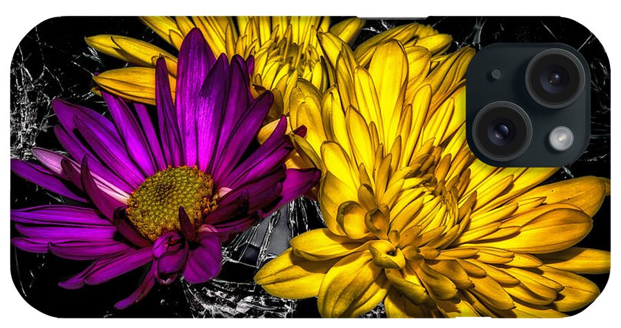 Flower iPhone Case featuring the photograph Blooms On Broken Glass by Bill and Linda Tiepelman