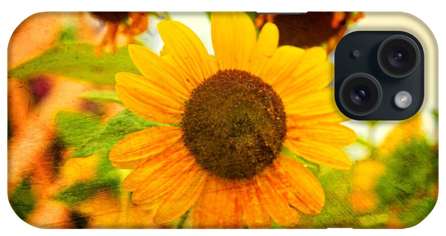 Sunflower iPhone Case featuring the photograph Blossoming Sunflower Beauty by Toni Hopper