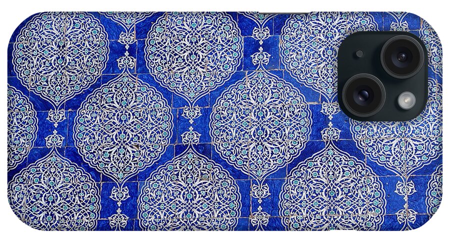Central Asia iPhone Case featuring the photograph Blue and White by Mamoun Sakkal