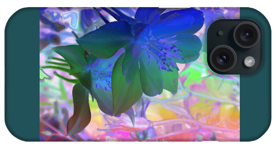 Blue Columbine iPhone Case featuring the photograph Blue Columbine by Mike Breau
