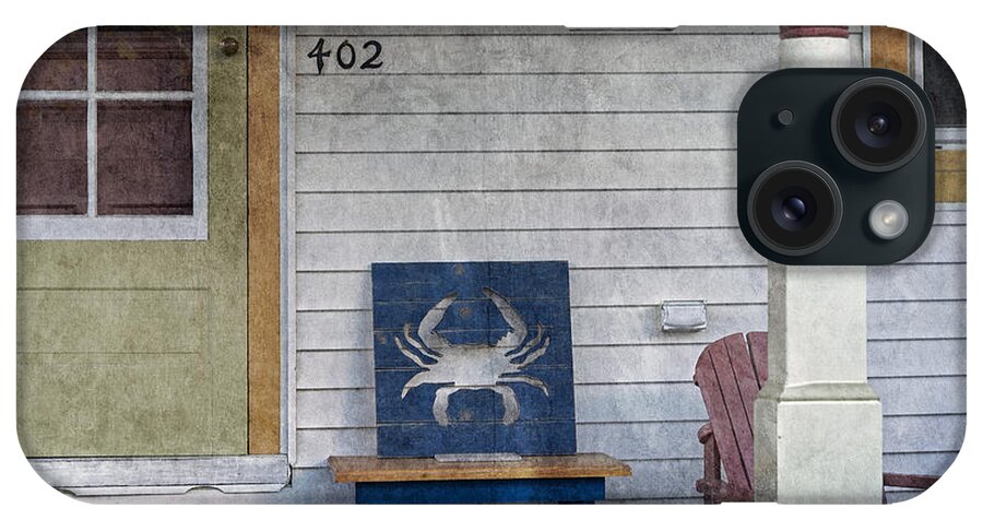 2d iPhone Case featuring the photograph Blue Crab Chair by Brian Wallace