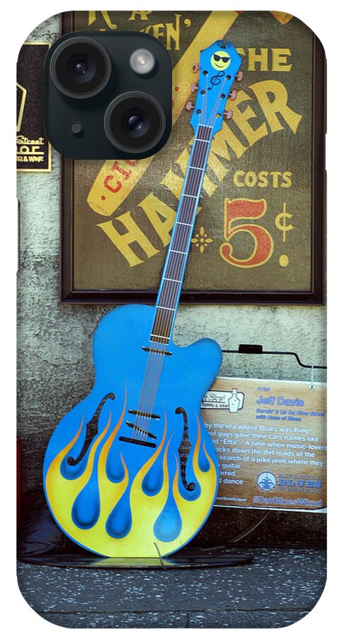 Savannah iPhone Case featuring the photograph Blue Guitar by David Weeks