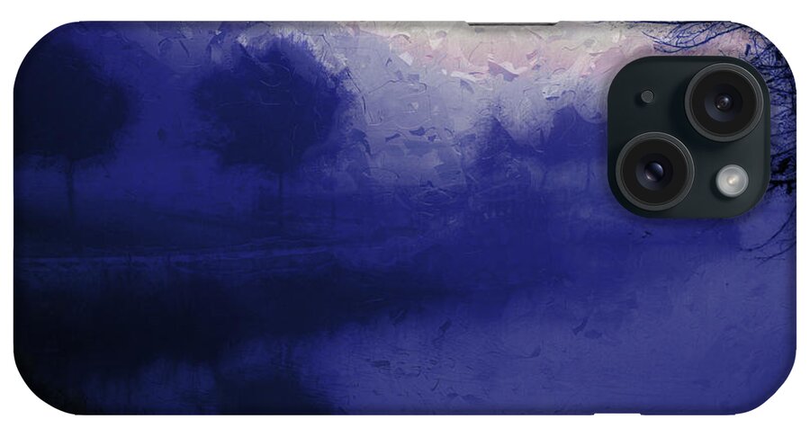 Blue Misty Reflection iPhone Case featuring the photograph Blue Misty Reflection by Julie Lueders 