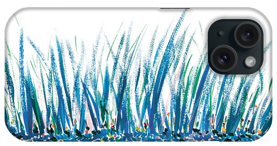 Contemporary iPhone Case featuring the painting Bluegrass by Bjorn Sjogren