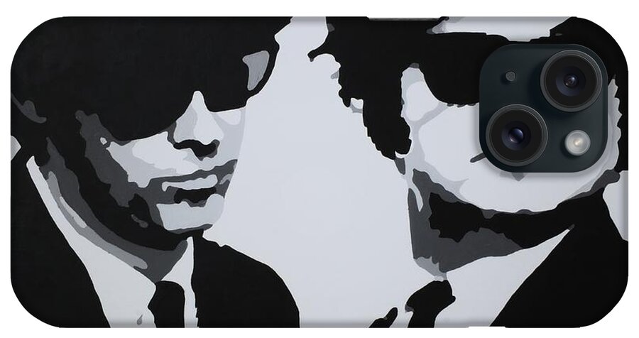 Blues Brothers iPhone Case featuring the painting Blues Brothers by Katharina Bruenen