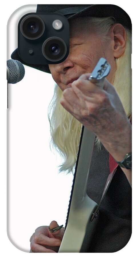Blues iPhone Case featuring the photograph Bluesman Johnny Winter by Mike Martin