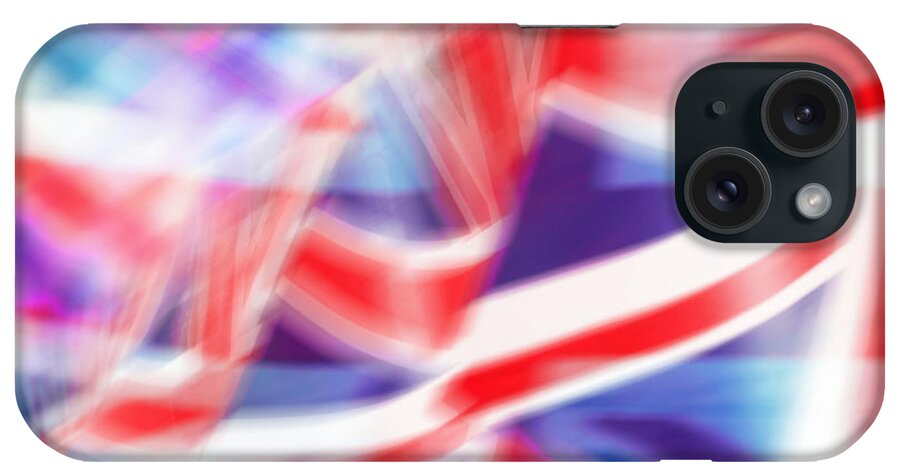 Celebration iPhone Case featuring the photograph Blurred Motion Image Of British Flags by Doug Armand