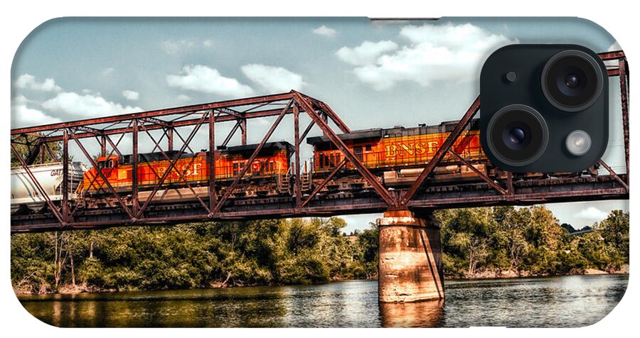 Americana iPhone Case featuring the photograph BNSF over the Meramec by Robert FERD Frank