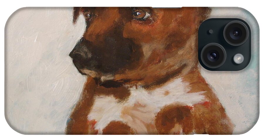 Dog iPhone Case featuring the painting Bo Jack by Shelley Jones