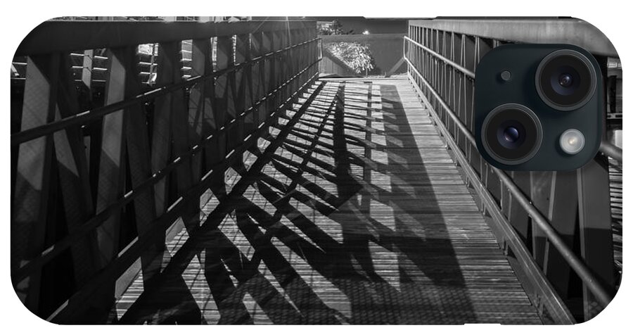 Black And White iPhone Case featuring the photograph Boardwalk at Night by Nikki Vig