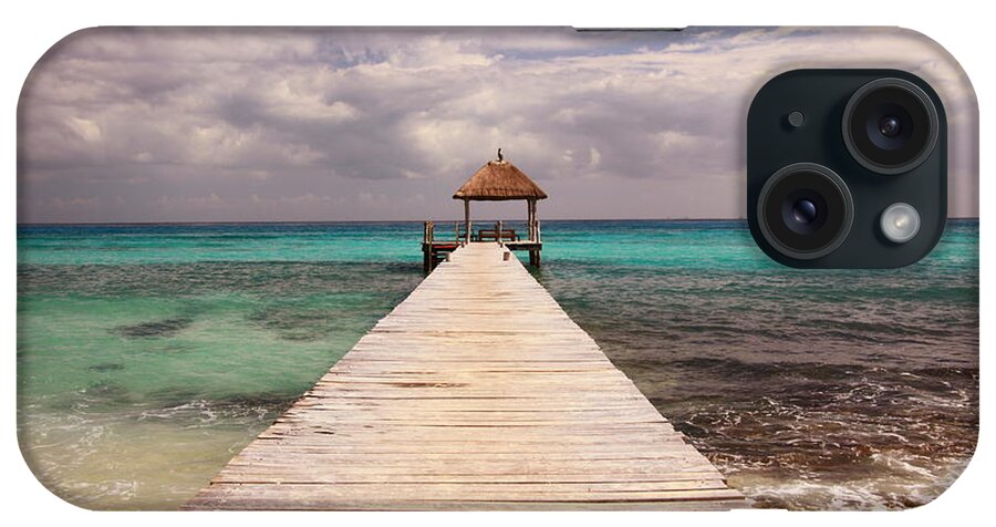 Boardwalk iPhone Case featuring the photograph Boardwalk dock and Caribbean Sea by Roupen Baker
