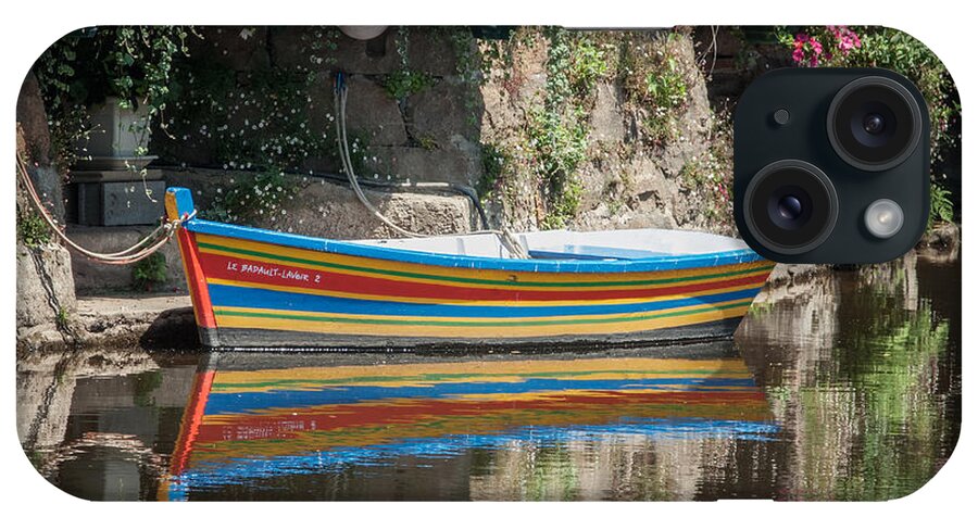 Pontrieux iPhone Case featuring the photograph Boat on the River Trieux in Pontrieux France by Ann Garrett