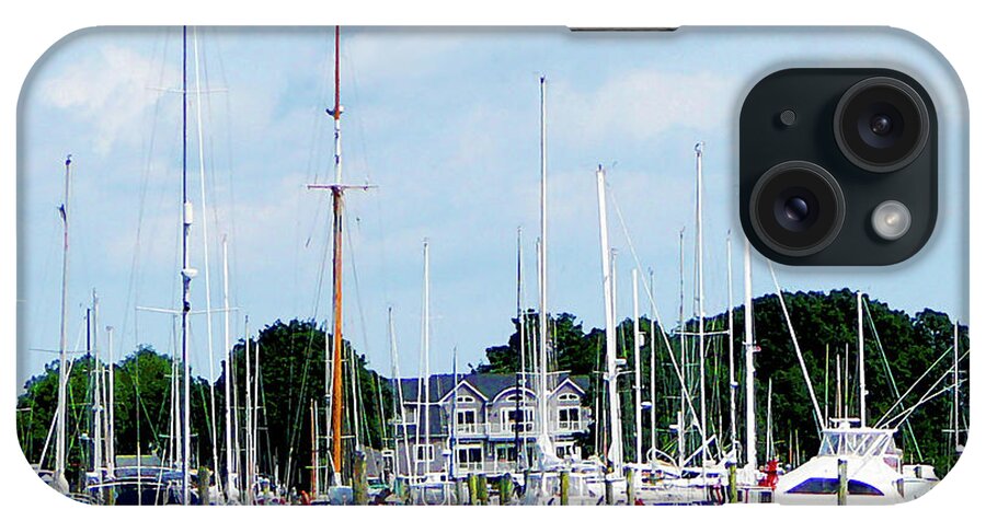 Boat iPhone Case featuring the photograph Boat - Village Dock at Wickford RI by Susan Savad