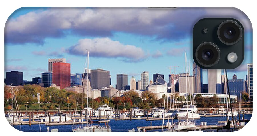 Photography iPhone Case featuring the photograph Boats Docked At Burnham Harbor by Panoramic Images