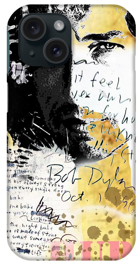 Bob Dylan iPhone Case featuring the digital art Bob Dylan by Dray Van Beeck