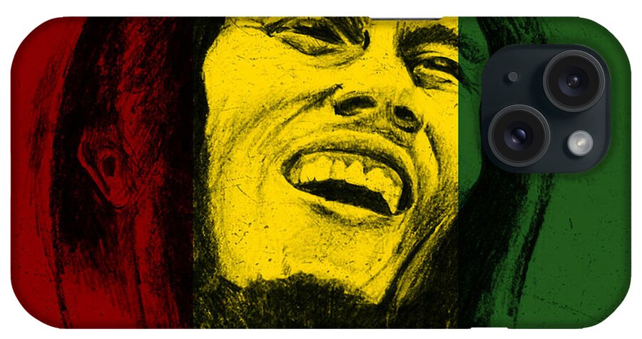 Bob Marley iPhone Case featuring the digital art Bob Marley Reggae Tribute by Allan Swart