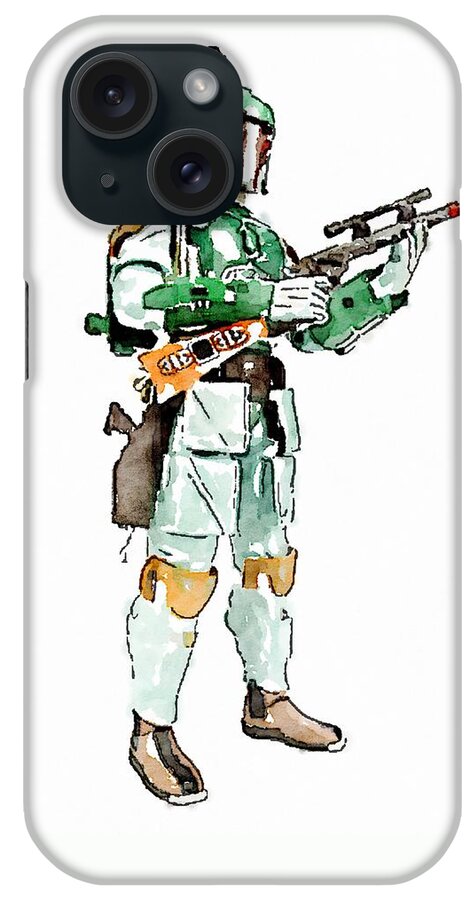 Boba iPhone Case featuring the painting Boba by HELGE Art Gallery