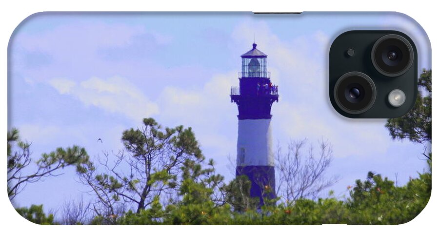 Lighthouse iPhone Case featuring the photograph Bodie Light Behind The Trees by Cathy Lindsey