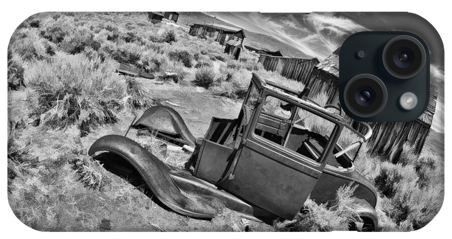 Bodie iPhone Case featuring the photograph Bodie The Ghost Town Black And White by Blake Richards