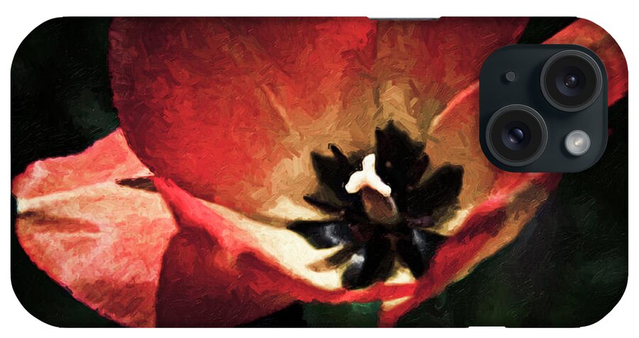 'happy Flower' iPhone Case featuring the photograph Bold Springtime Tulip by Linda Matlow