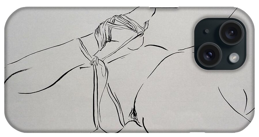Figure iPhone Case featuring the drawing Booted by M Bellavia