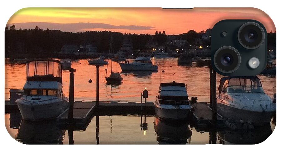 Sunset iPhone Case featuring the photograph Boothbay Sunset 1 by Lois Lepisto