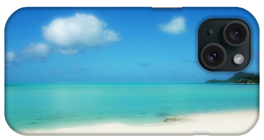Bora Bora iPhone Case featuring the photograph Bora Shades of Blue and White by Julie Palencia
