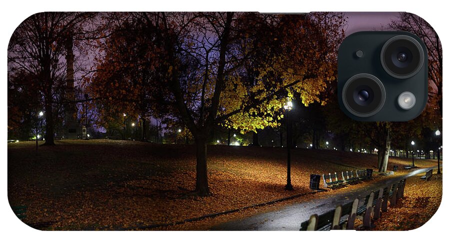 Tranquility iPhone Case featuring the photograph Boston Common Park by By Yuri Kriventsov