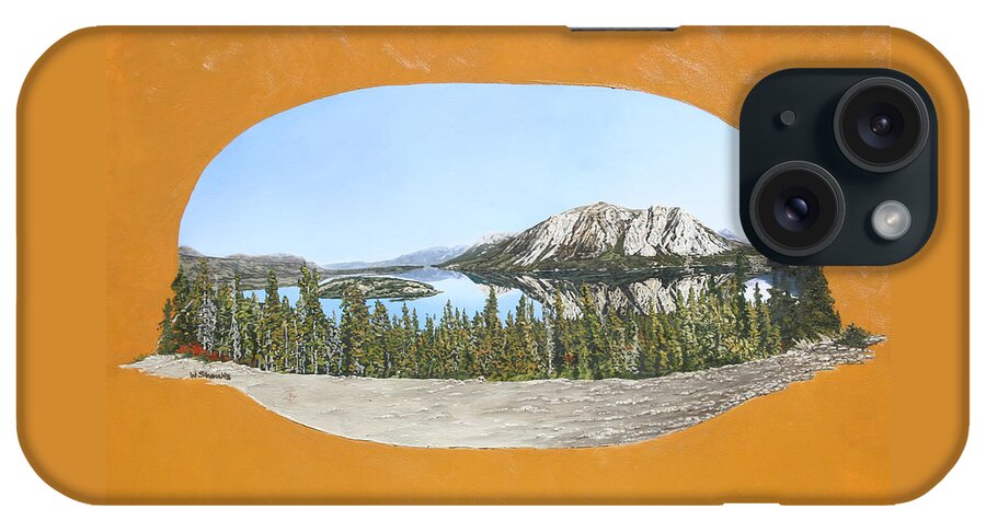 Landscape iPhone Case featuring the painting Bove Island Alaska by Wendy Shoults