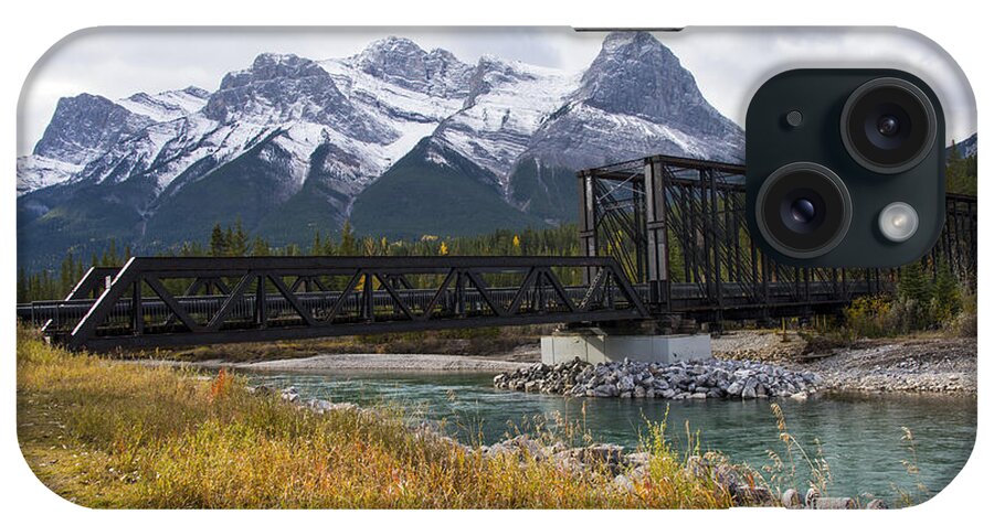 Canmore iPhone Case featuring the photograph Bow River Railroad Trestle by Bob Phillips