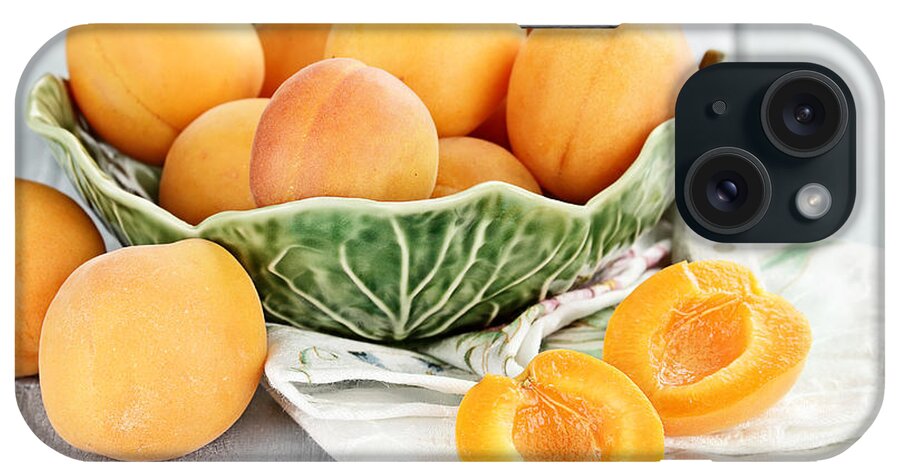 Apricots iPhone Case featuring the photograph Bowl of Nectarines by Stephanie Frey
