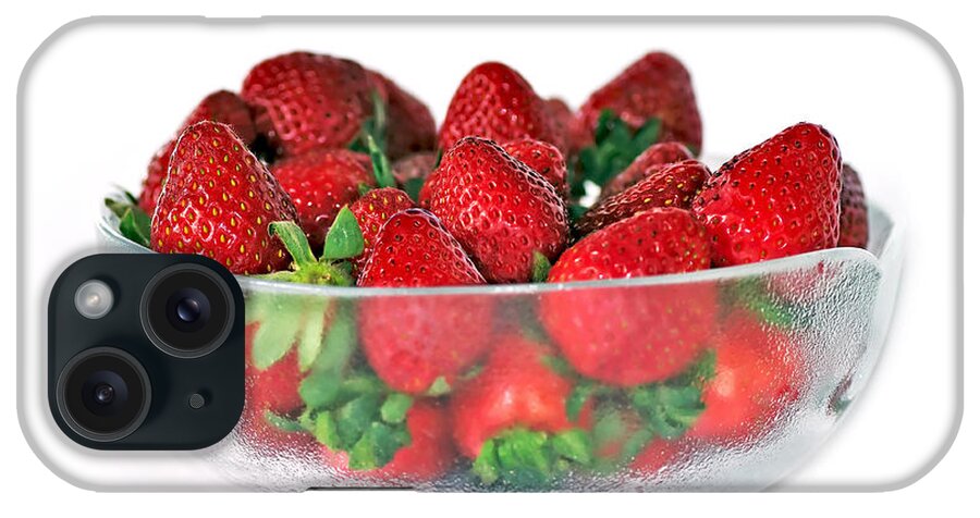 Photography iPhone Case featuring the photograph Bowl of Strawberries by Kaye Menner