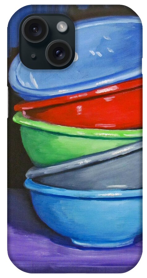 Bowl iPhone Case featuring the painting Bowls by Kevin Hughes