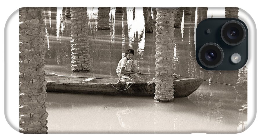 Iraq iPhone Case featuring the photograph Boy Fishing by Tina Manley