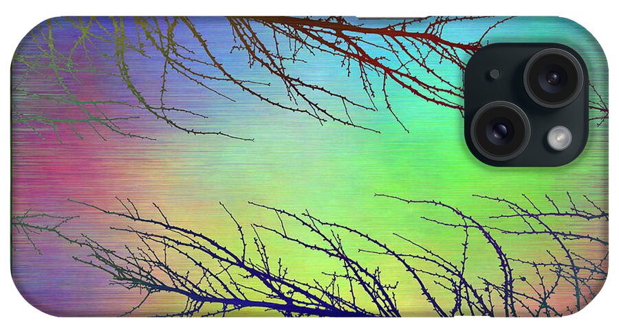 Abstract iPhone Case featuring the digital art Branches In The Mist 97 by Tim Allen