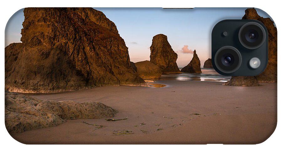 Seascape iPhone Case featuring the photograph Breaking Light in Bandon by Tim Bryan